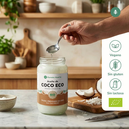 Confezione 2x Olio di cocco vergine ECO Planet Orchard 500 ml