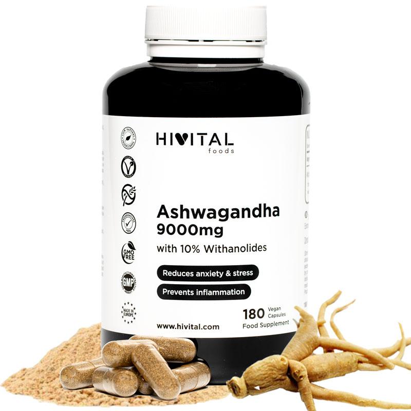 Ashwangandha 9000 mg  Hivital 180 kapsułek wegańskich
