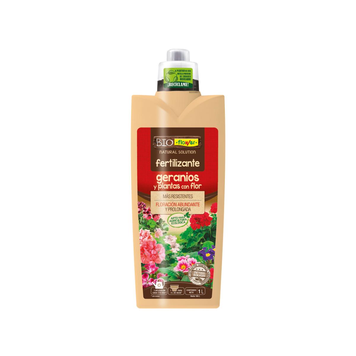 Bokashi BioFlower Fertiliser for Geraniums and Flowering Plants 1 l