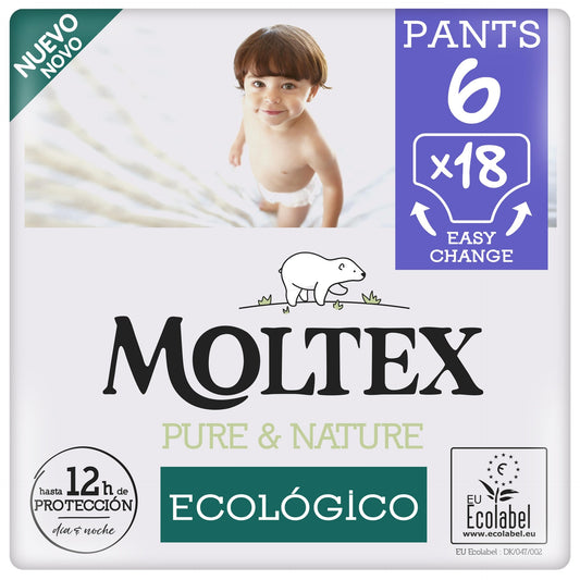 Moltex Pure & Nature T6-blöjor (+14 kg), 18 st