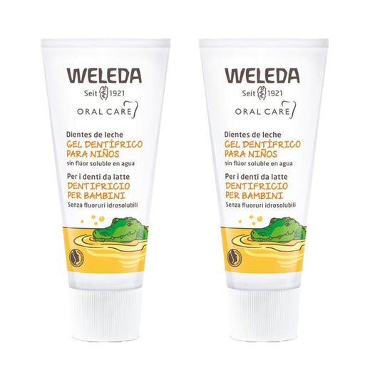 2-pack specialtandkräm för barn Weleda 50 ml