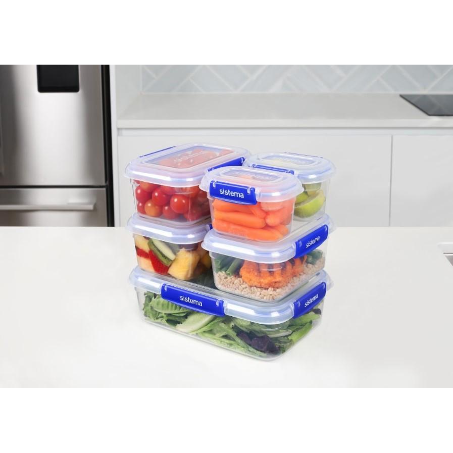 Pakket luchtdichte bakjes Klip It+ systeem 6 stuks