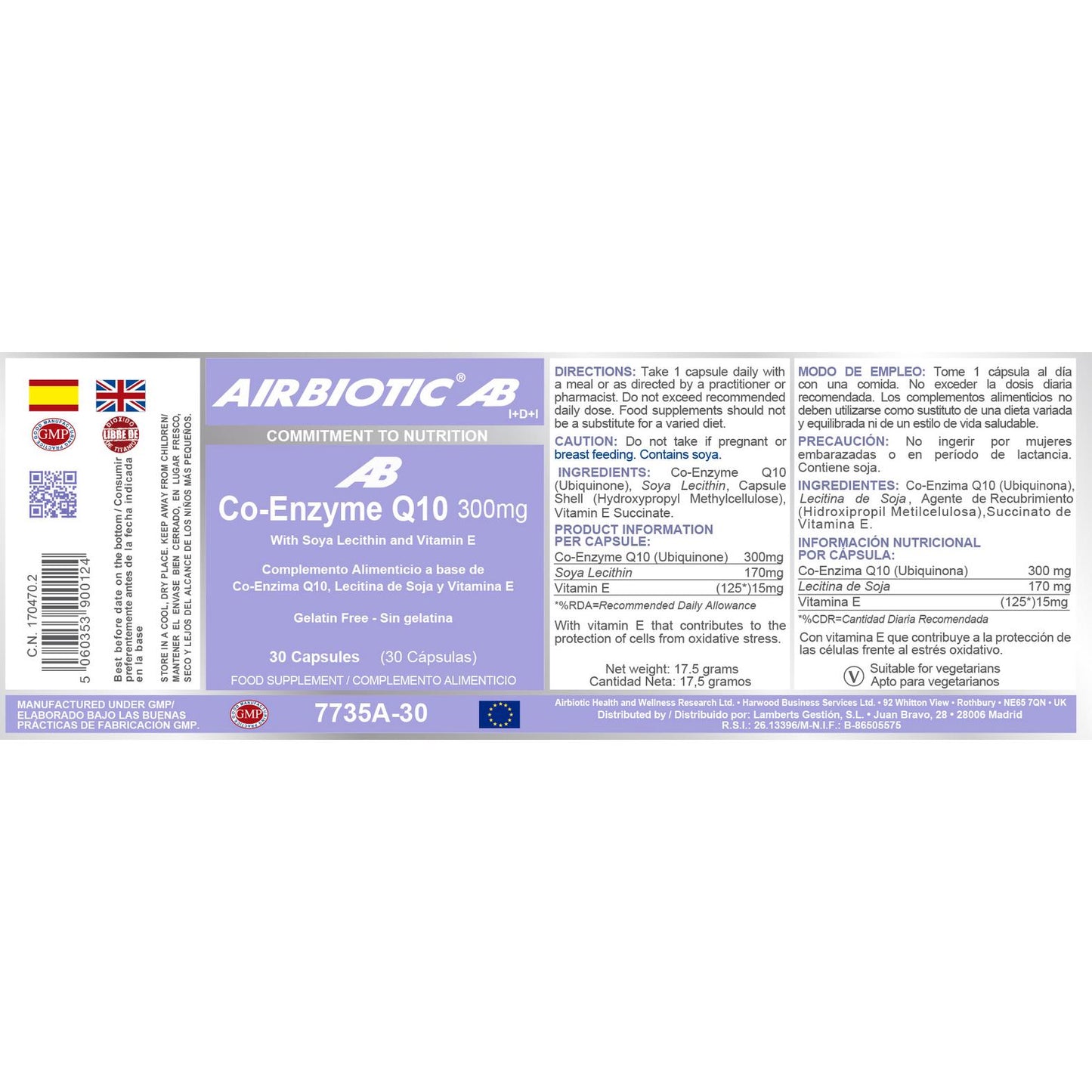 Koenzym Q10 300 mg Airbiotic, 30 kapslar