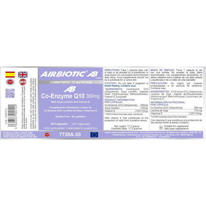 Koenzym Q10 300 mg Airbiotic, 30 kapslar