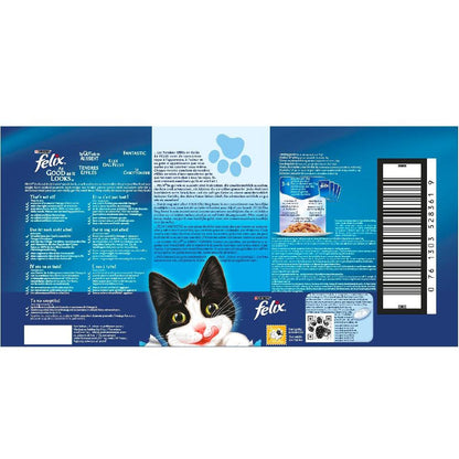 FELIX Fantastic Smakssortiment i gelé, blandat paket 44 x 85 g Katt