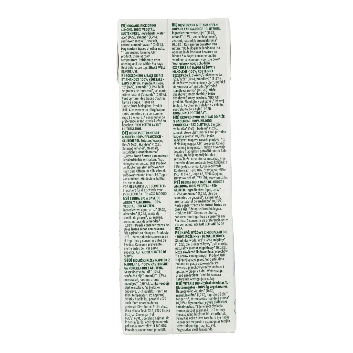 Bevanda di riso e mandorle Vitariz 1 L