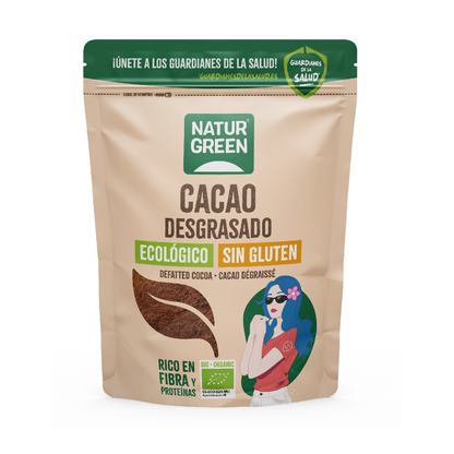 Ontvette cacao Bio Naturgreen 225 g