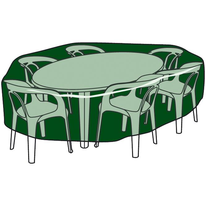 Housse circulaire pour tables et chaises en polyester 205 cm x 90 cm