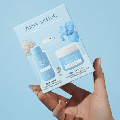 SET: DEWY LIFT "LIGHT" DAGCRÈME  NORMALE TOT GEMENGDE HUID 50 ML + MINI DEWY MILK TONIC 50 ML