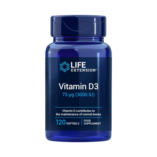 Vitamine D3 3 000 UI, Life Extension 120 gélules