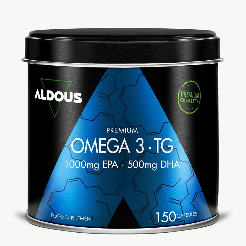 Omega 3 Premium Capsules 1000 mg EPA and 500 mg DHA Aldous Bio 150 Capsules