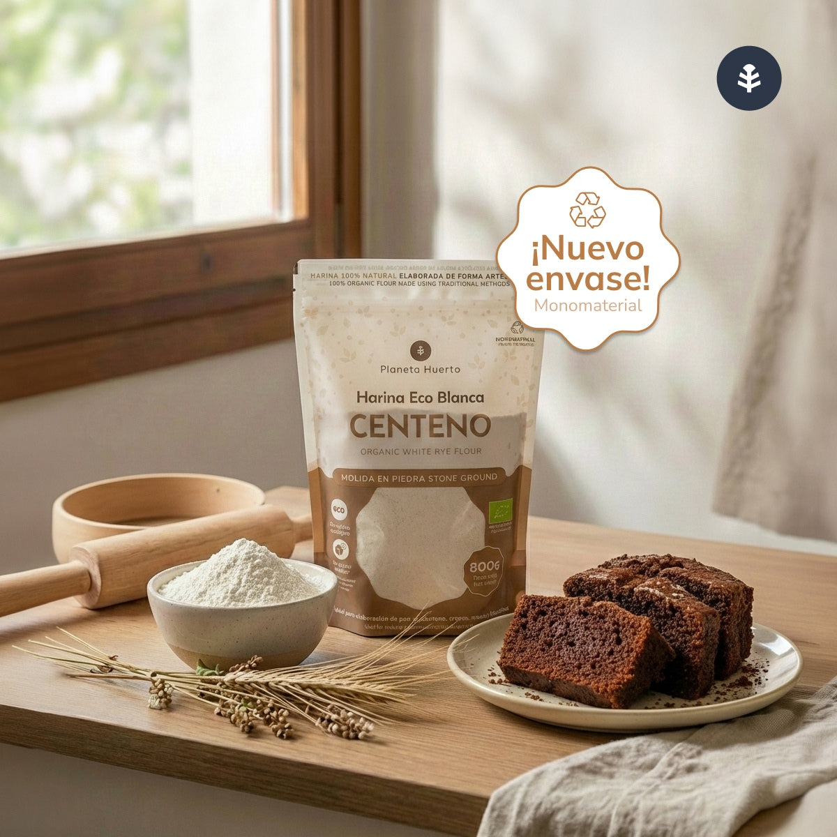 Weißes Roggenmehl Eco Planeta Huerto 800 g