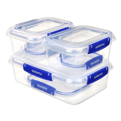 Pakket luchtdichte bakjes Klip It+ systeem 6 stuks