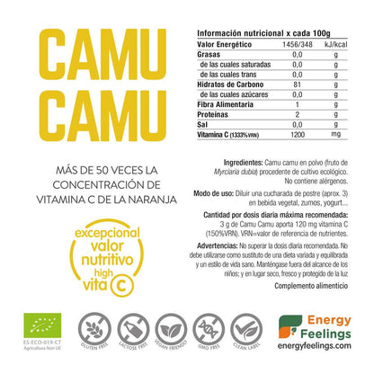 Camu Camu BIO en polvo Energy Feelings 100 g