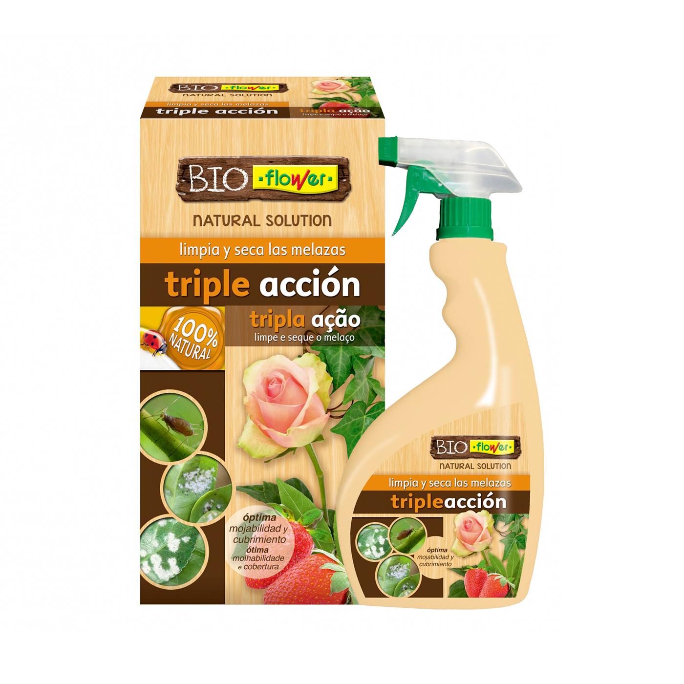 Potrójne działanie przeciwko owadom, melasie i grzybom BioFlower Gotowe do użycia