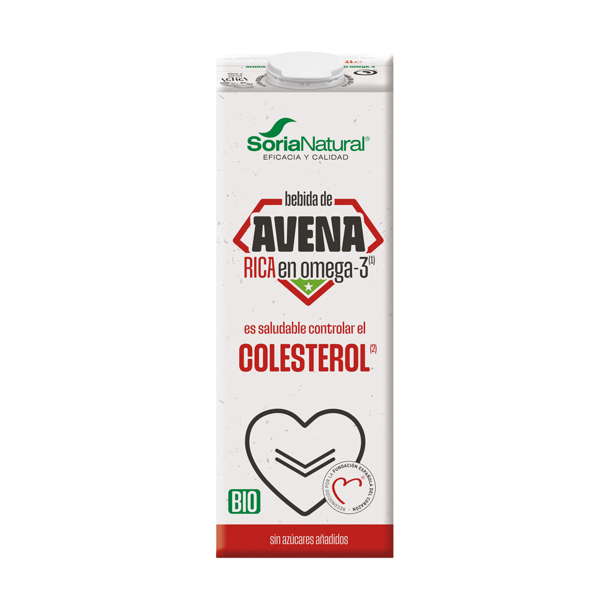 Ekologisk havredryck rik på omega 3, Soria Natural, 1 l