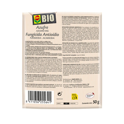 Compo Bio Fungicida acaricida Azufre Antiodio 50 g
