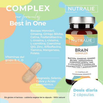 Nutralie Brain Complex Noötropicum voor mentale alertheid 60 capsules