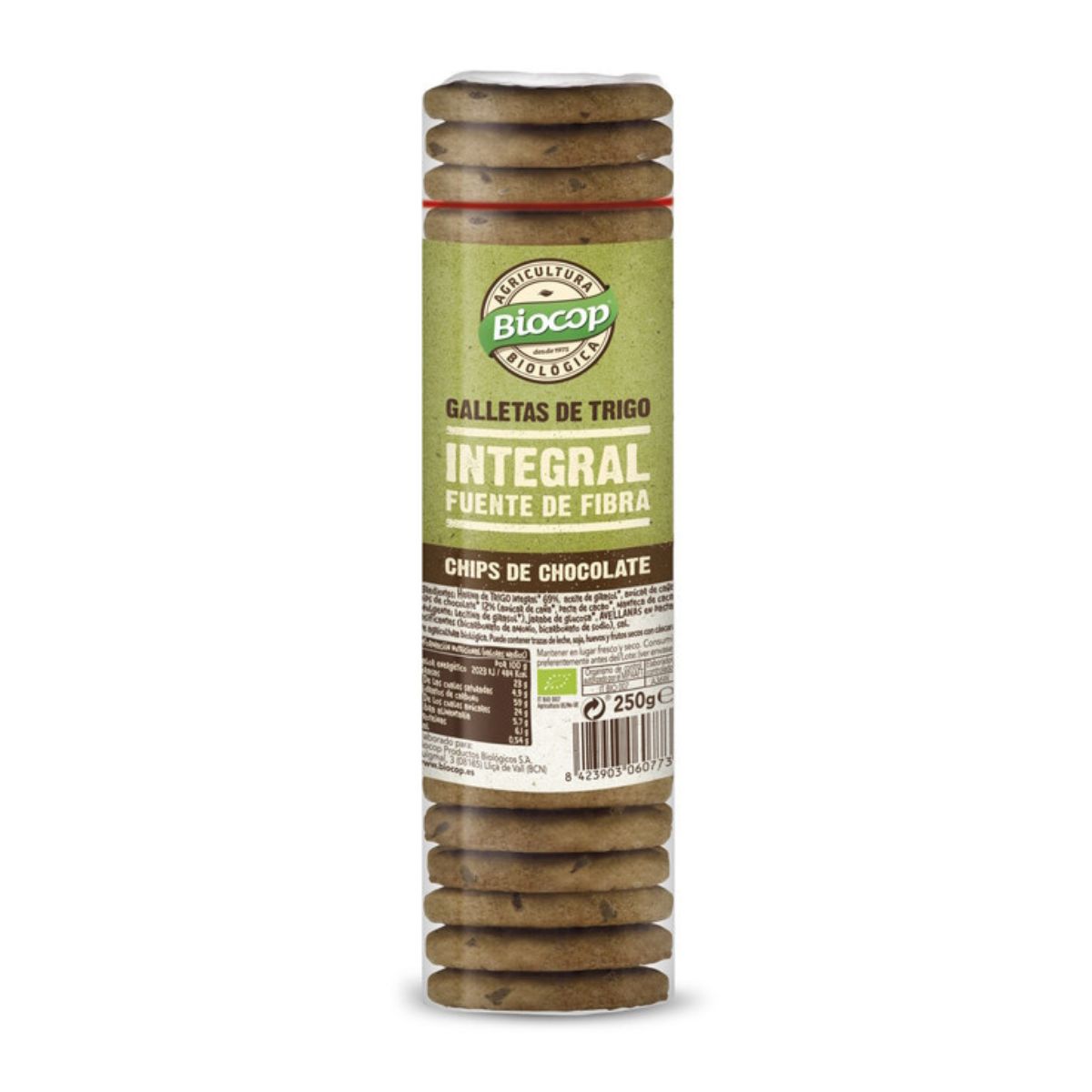 Biscotti integrali con gocce di cioccolato Biocop 250 g