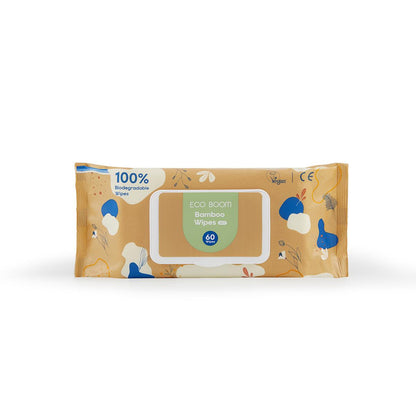 Salviettine biodegradabili di bambù Ecoboom 60 pz