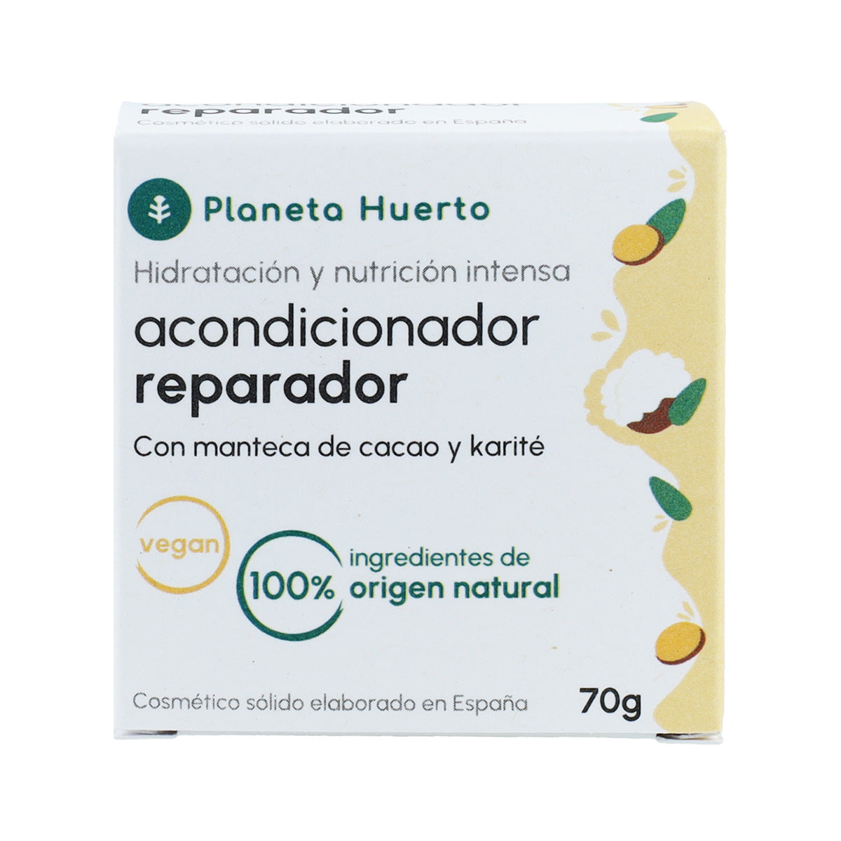 Herstellende vaste conditioner Planeta Huerto 85 g