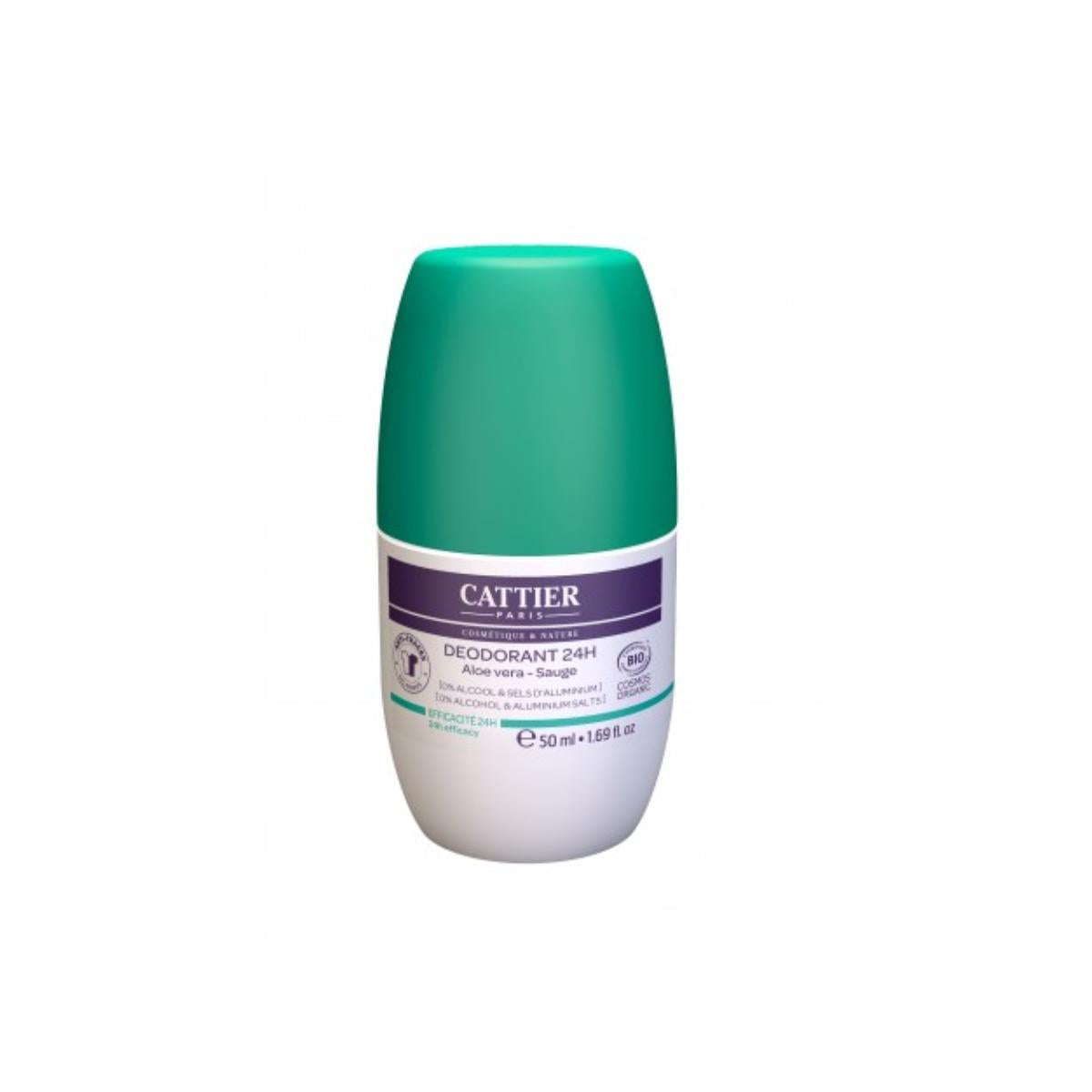 Deodorante Roll-On 24 H Cattier 50 ml