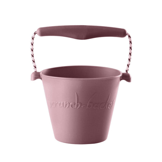 Cubo de playa de silicona Scrunch Rosa pastel