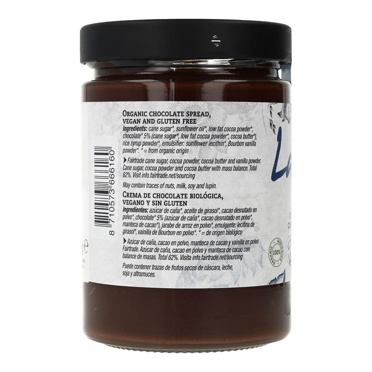 Veganistische glutenvrije chocoladeroom La Vida Vegan 270 g