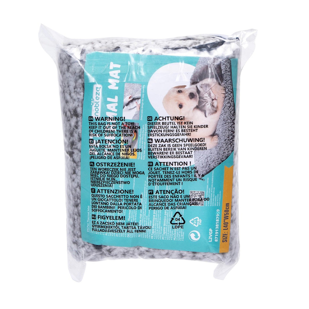 Tapis chauffant pour animaux 50 x 70 cm Nobleza