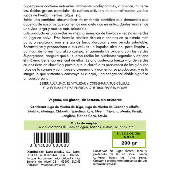 Supergreens Salud Viva 200 g