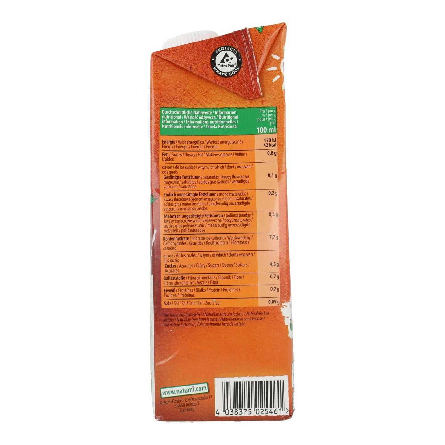 Glutenfreies Bio-Hafergetränk Natumi 1 l