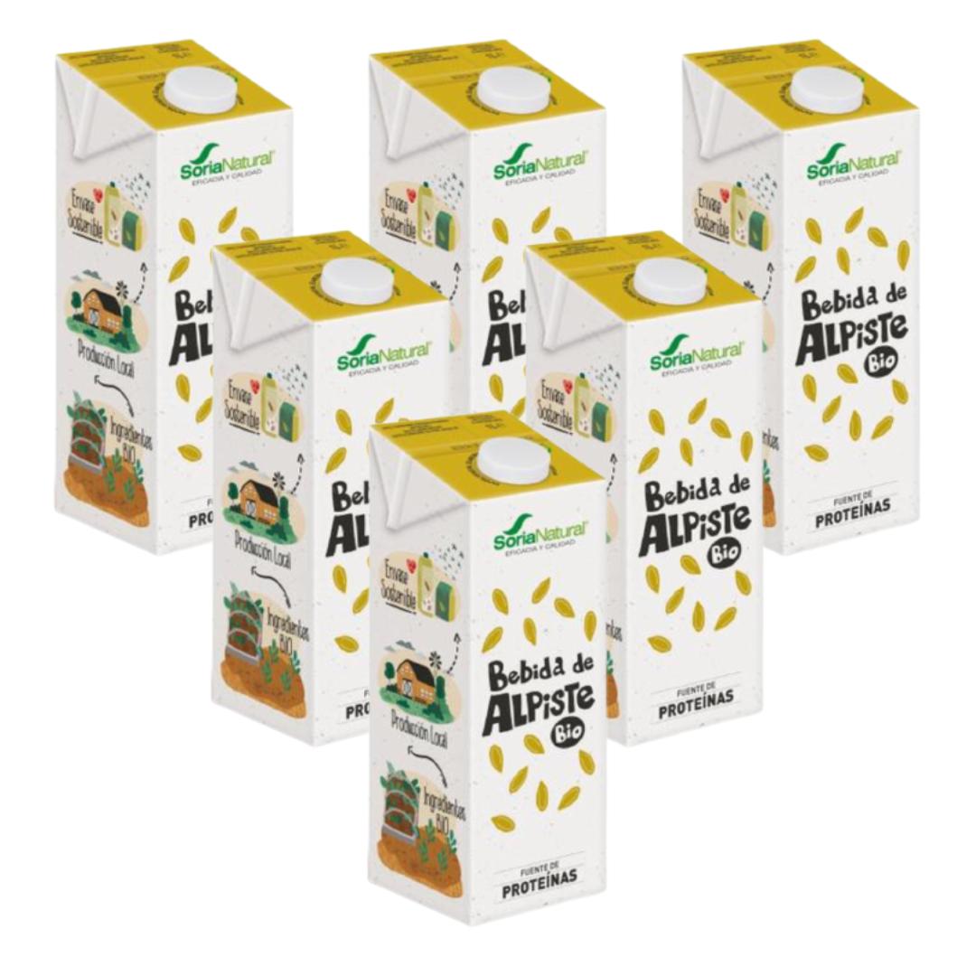 Pack 6L bebida vegetal de alpiste 100% vegetal Soria Natural 1L