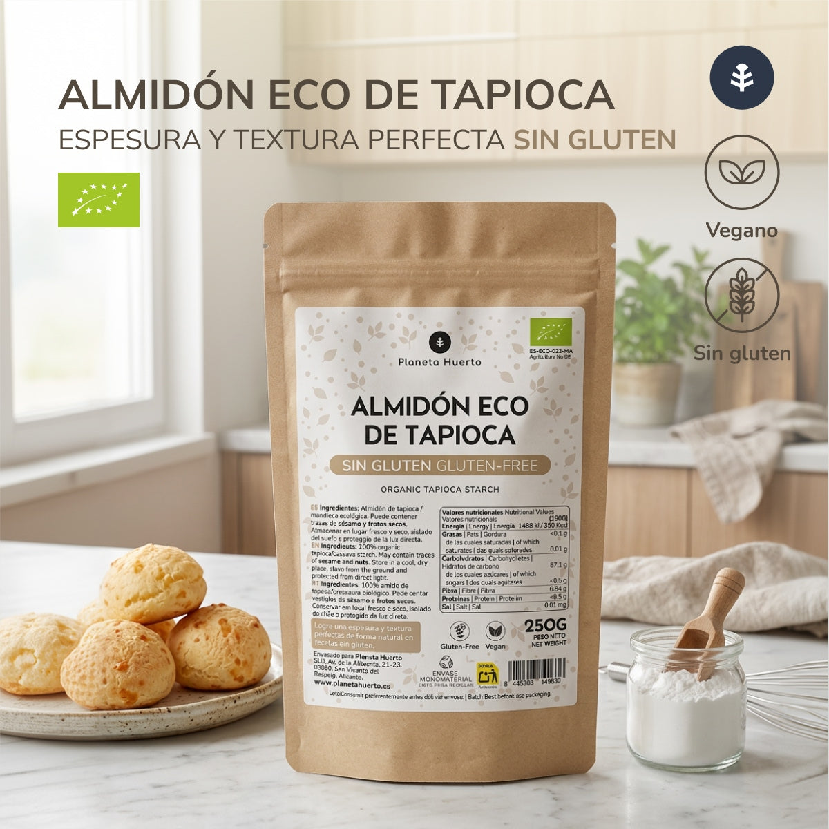 Tapioca starch Gluten Free ECO Planeta Huerto 250 g