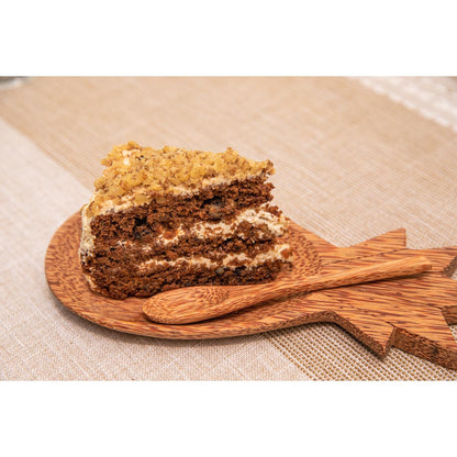 Houten kokosnootbord in de vorm van een ananas 25 x 11 cm