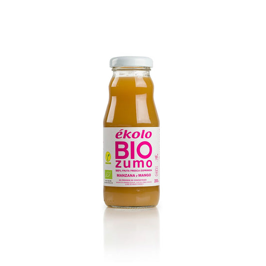 Jus de pomme et mangue BIO 100 % pressé Ékolo 200 ml