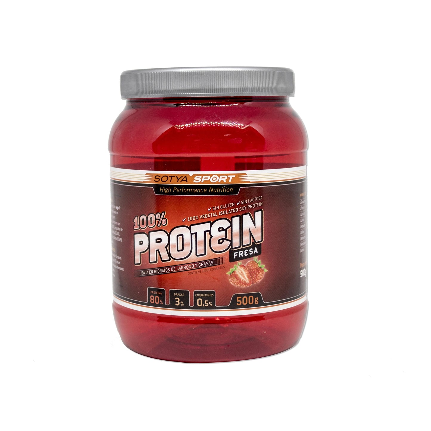 100 % sojaprotein jordgubb Sotya 500 g