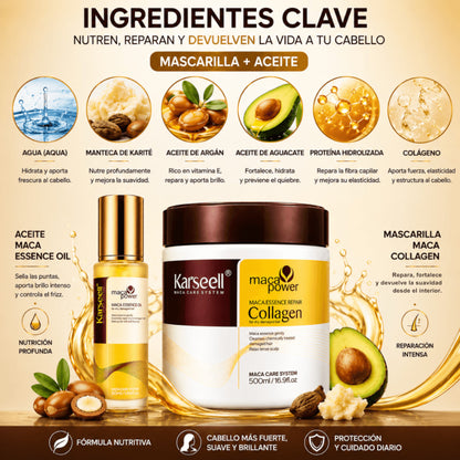 Set Mascarilla Colágeno + Aceite Karseell 500ml + 50ml