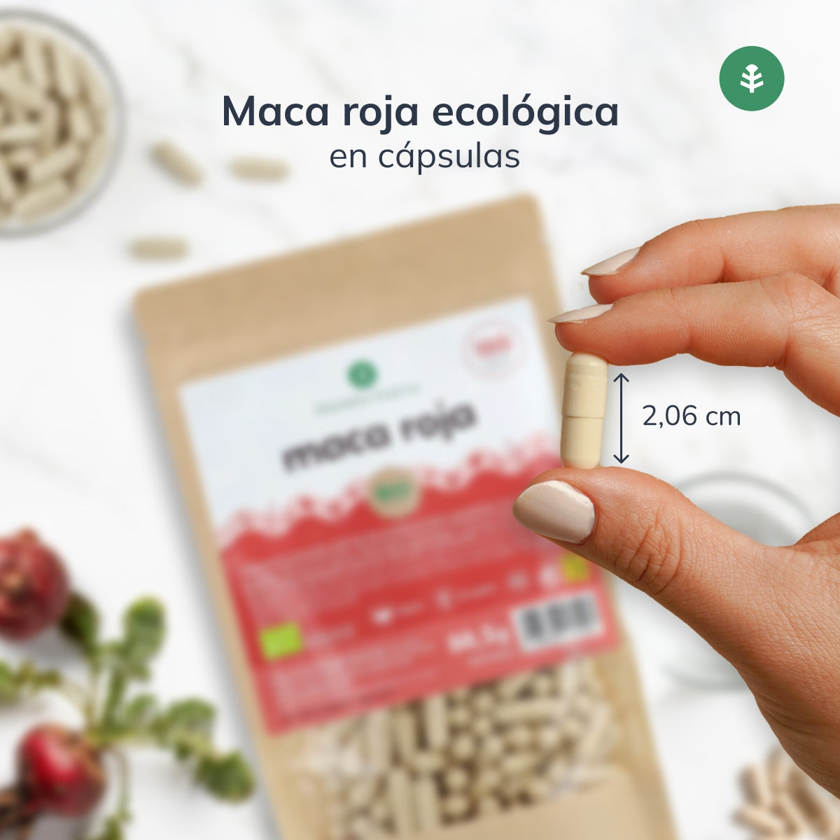 Organiczna czerwona Maca Organiczna czerwona Maca Planeta Huerto 150 kapsułek