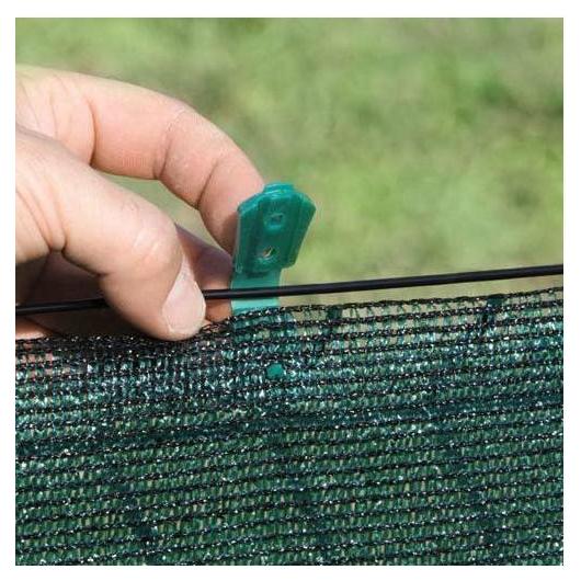Clips de fixation pour filet tissé Fixatex vert 20 unités.