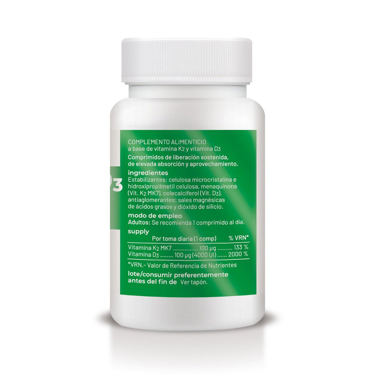 Vitamin D3+K2 mit verzögerter Freisetzung, 60 Tabletten