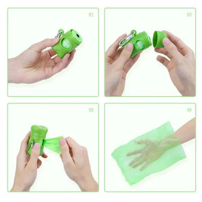 Biodegradable dog waste bags with dispenser 450 bags - 30 rolls