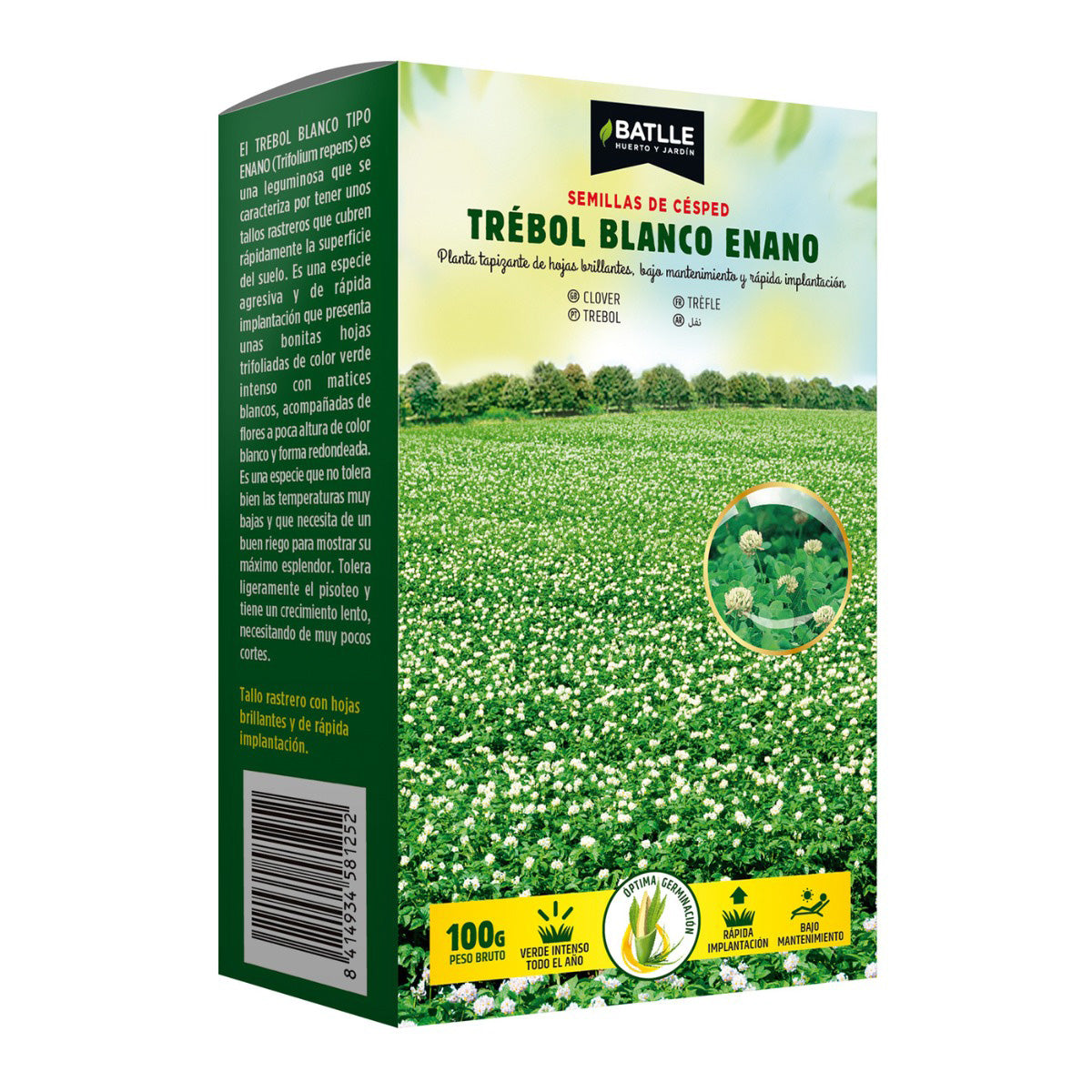 Semi di trifoglio nano bianco Repens Batlle 100 g