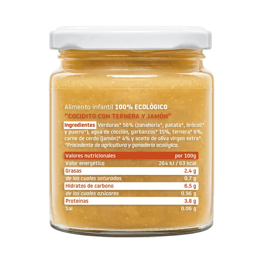 Pack 12x Tarrito BIO de Cocidito con ternera y jamón 230g