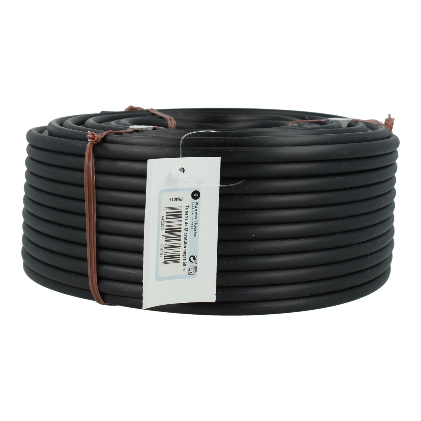 Zwarte microslang Ø 4 mm Planeta Huerto 25 m