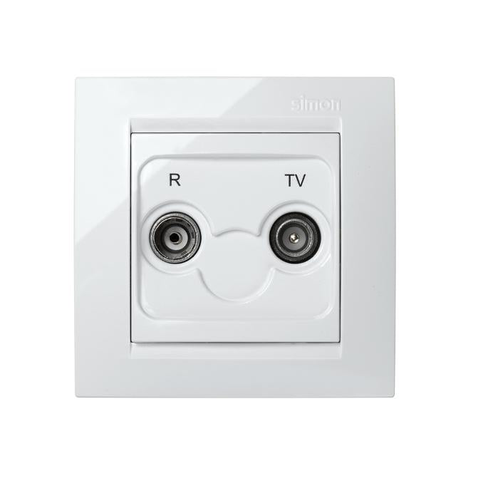 Simon 15-polige tussenstek televisie Wit