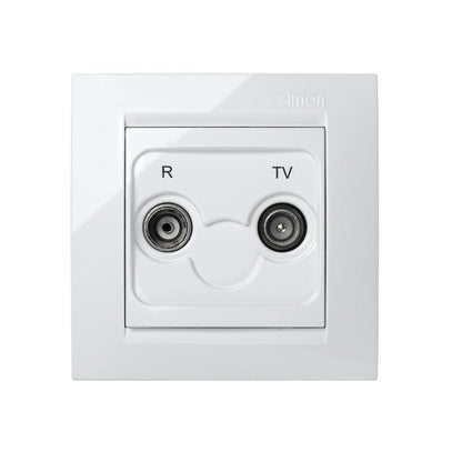 Simon 15-polige tussenstek televisie Wit