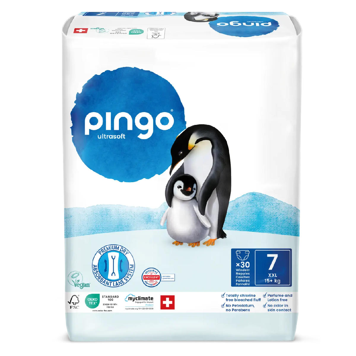 Pingo T7 XXL Nappies (+15kg) 30 Units