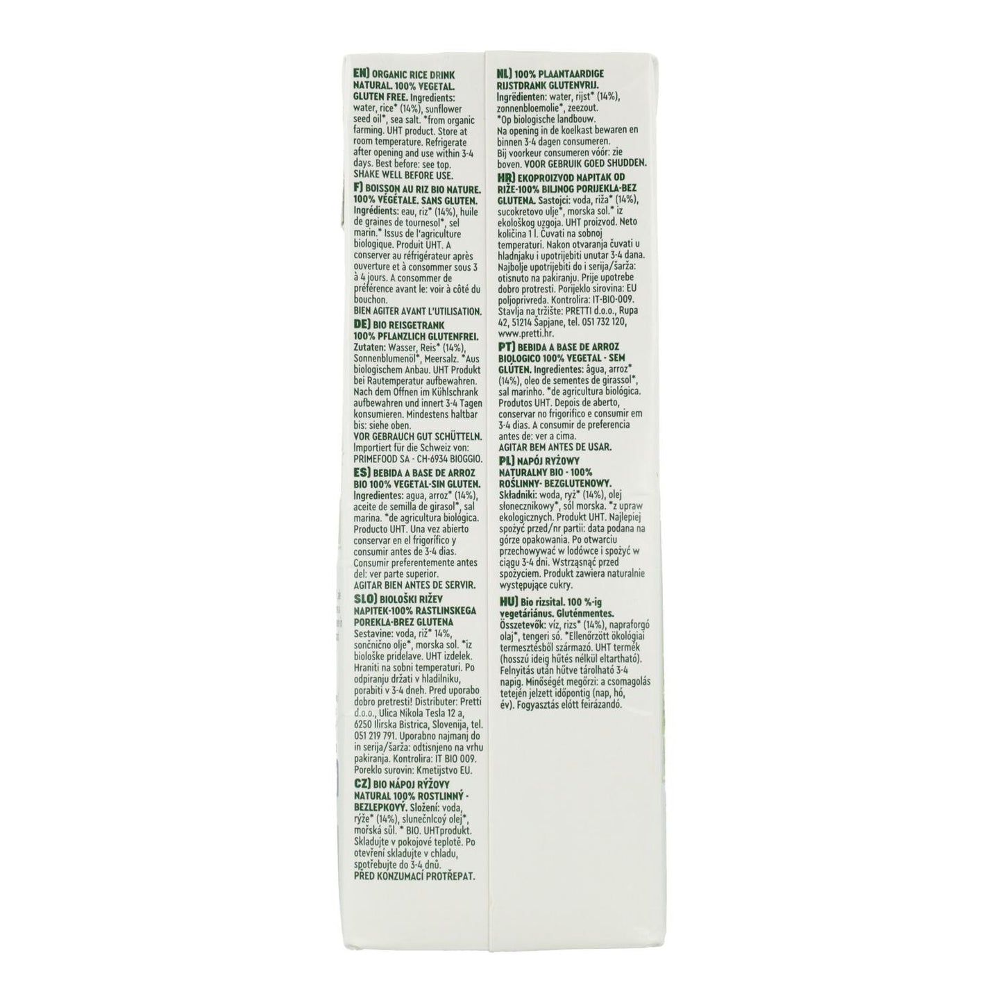 Biologische rijstdrank Vitariz 1 l