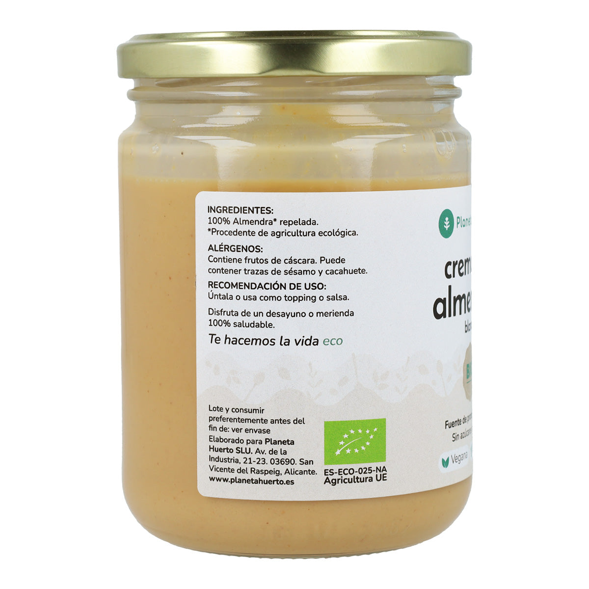 Crema di mandorle bianca ECO Planeta Huerto