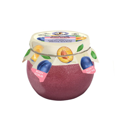 Gommage corporel régénérant à la prune de ferme, Mama Pharmelia, 250 ml